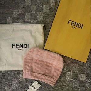 *NEW* Fendi baby pink beanie *With box*